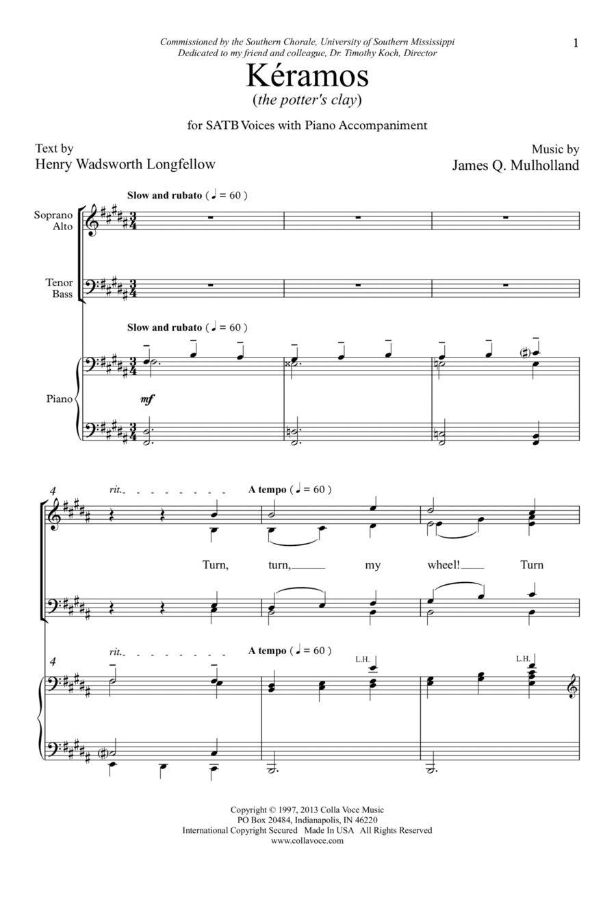Keramos 4-Part scores gallery preview page 1