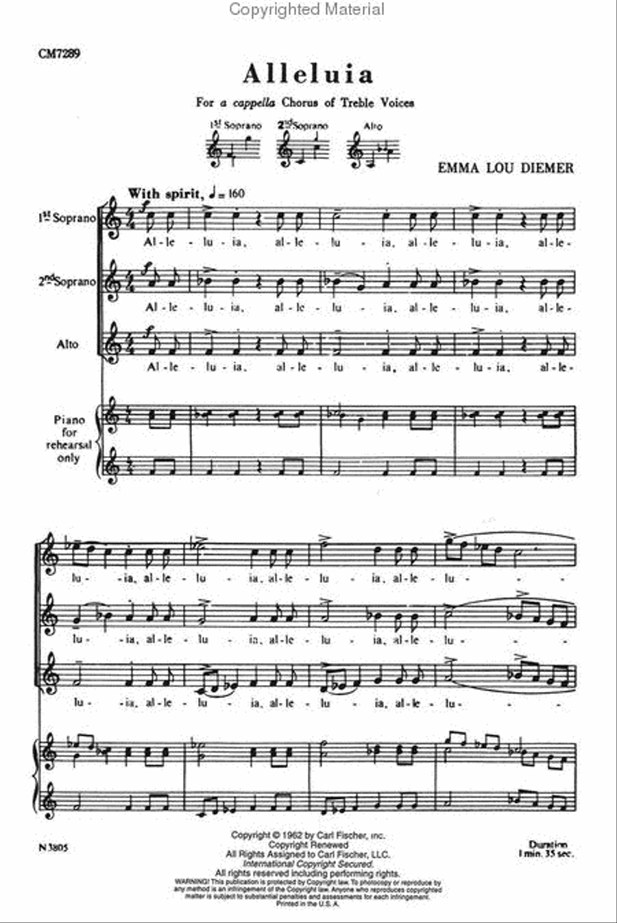 Alleluia SSA scores gallery preview page 2