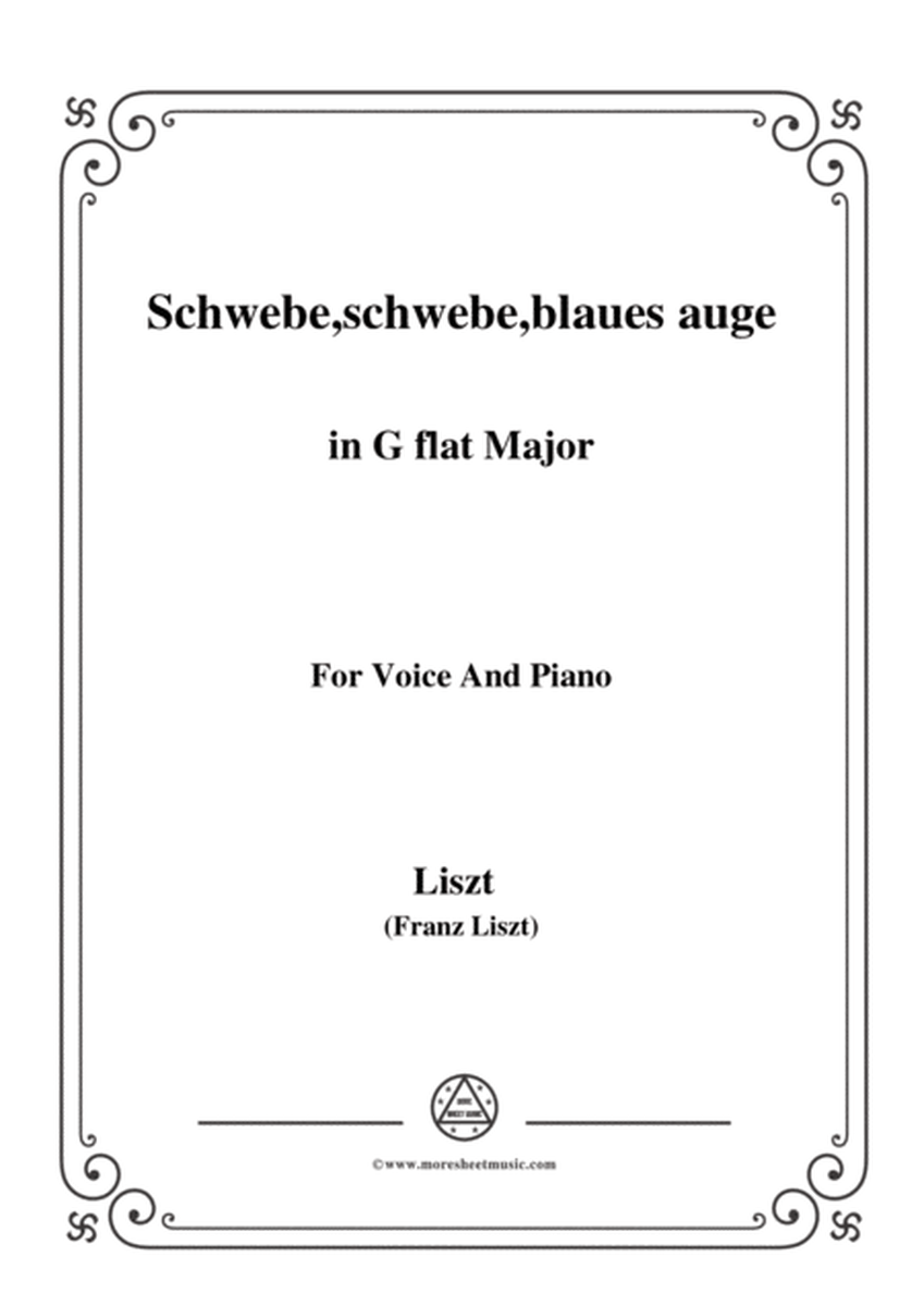 Liszt-Schwebe,schwebe,blaues auge in G flat Major,for Voice and Piano image number null