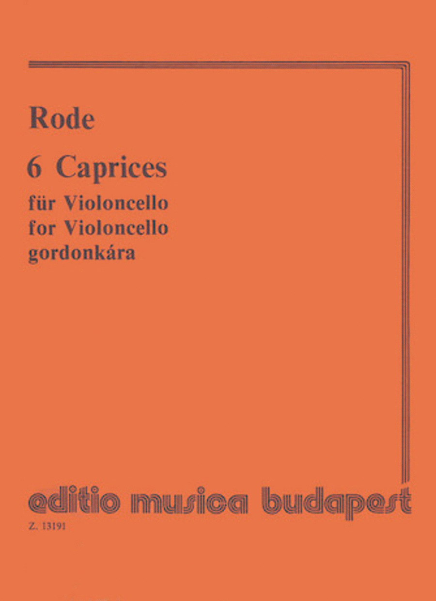 6 Caprices Cello scores gallery preview page 1