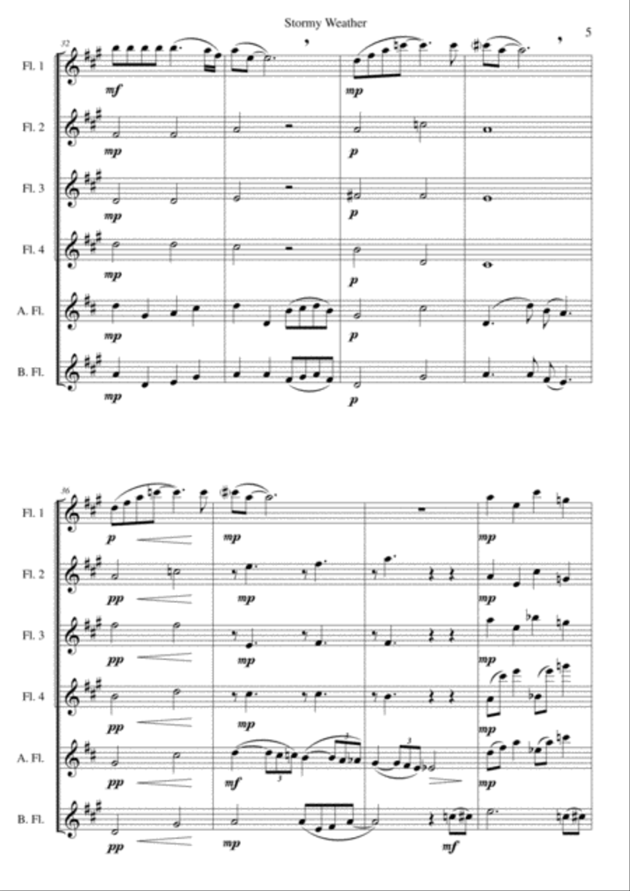 Stormy Weather Stormy Weather Woodwind Ensemble scores gallery preview page 5