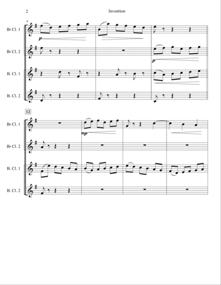 Invention Invention Woodwind Quartet scores gallery preview page 2
