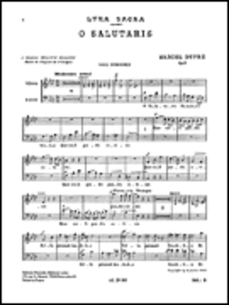 4 Motets Op.9, No.1: O Salutaris (tb Chorus Part) (choral-mixed Accompan