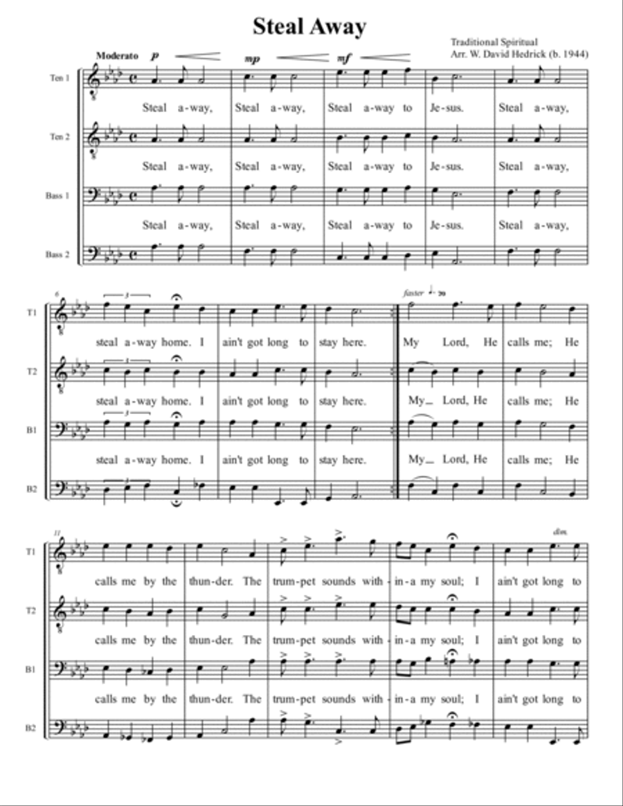Five Classics for Male Ensemble 2-Part scores gallery preview page 6
