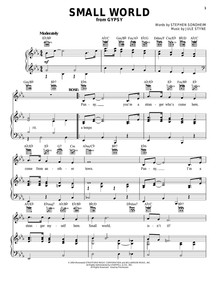 Small World Guitar scores gallery preview page 1