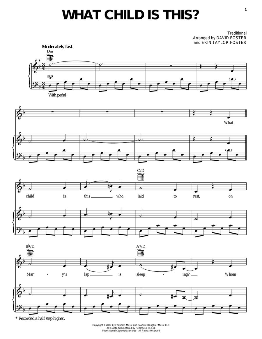 What Child Is This? Piano, Vocal, Guitar scores gallery preview page 1