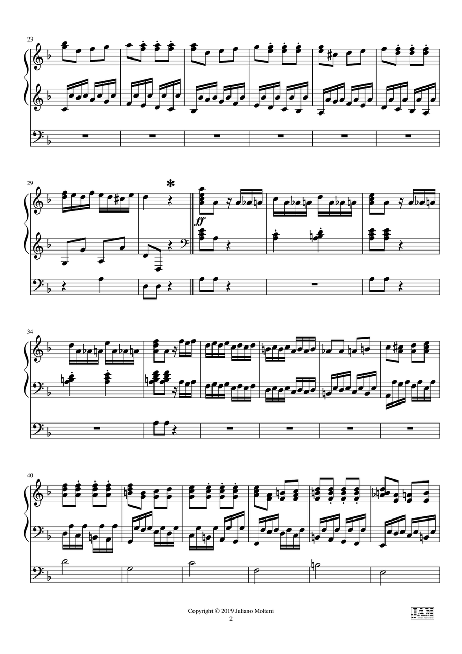 TOCCATA (EASY ORGAN) - G. BELIER Organ Solo scores gallery preview page 4