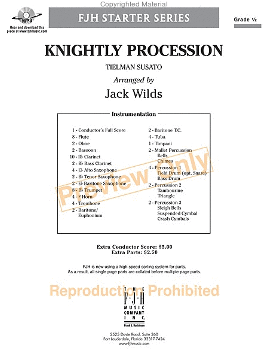 Knightly Procession Concert Band scores gallery preview page 2