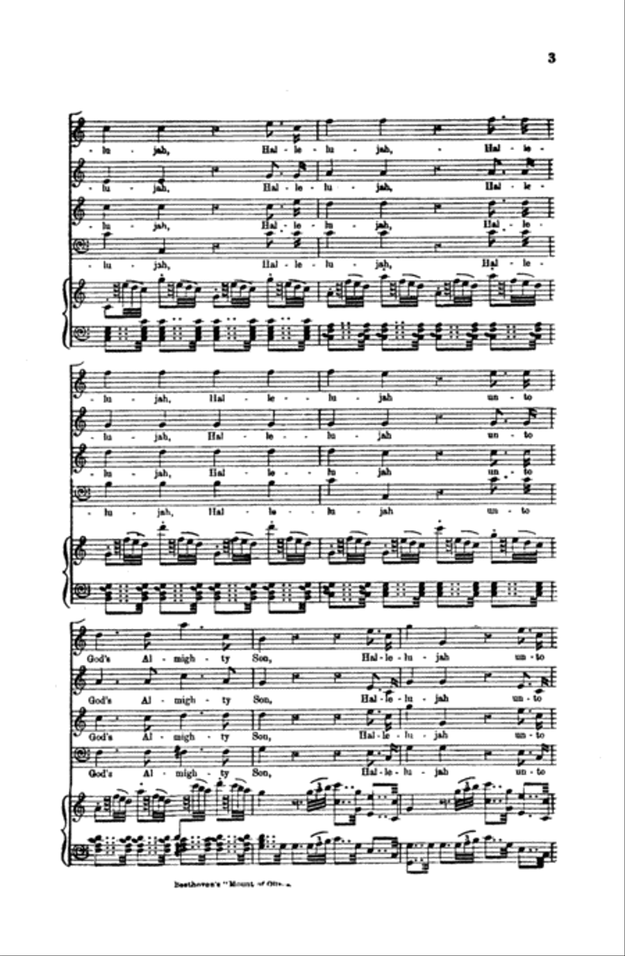Hallelujah Chorus (Mount of Olives) 4-Part scores gallery preview page 3