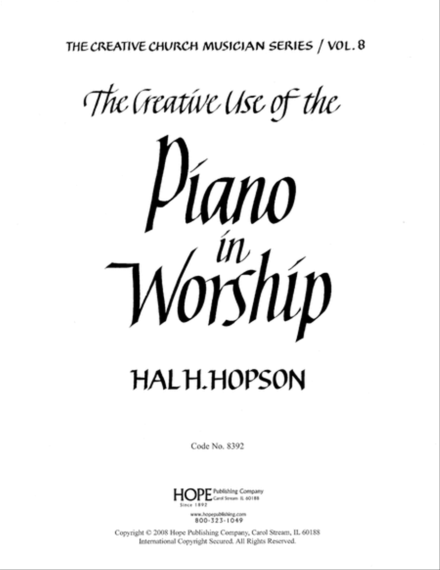 Creative Use of Piano in Worship-Digital Download