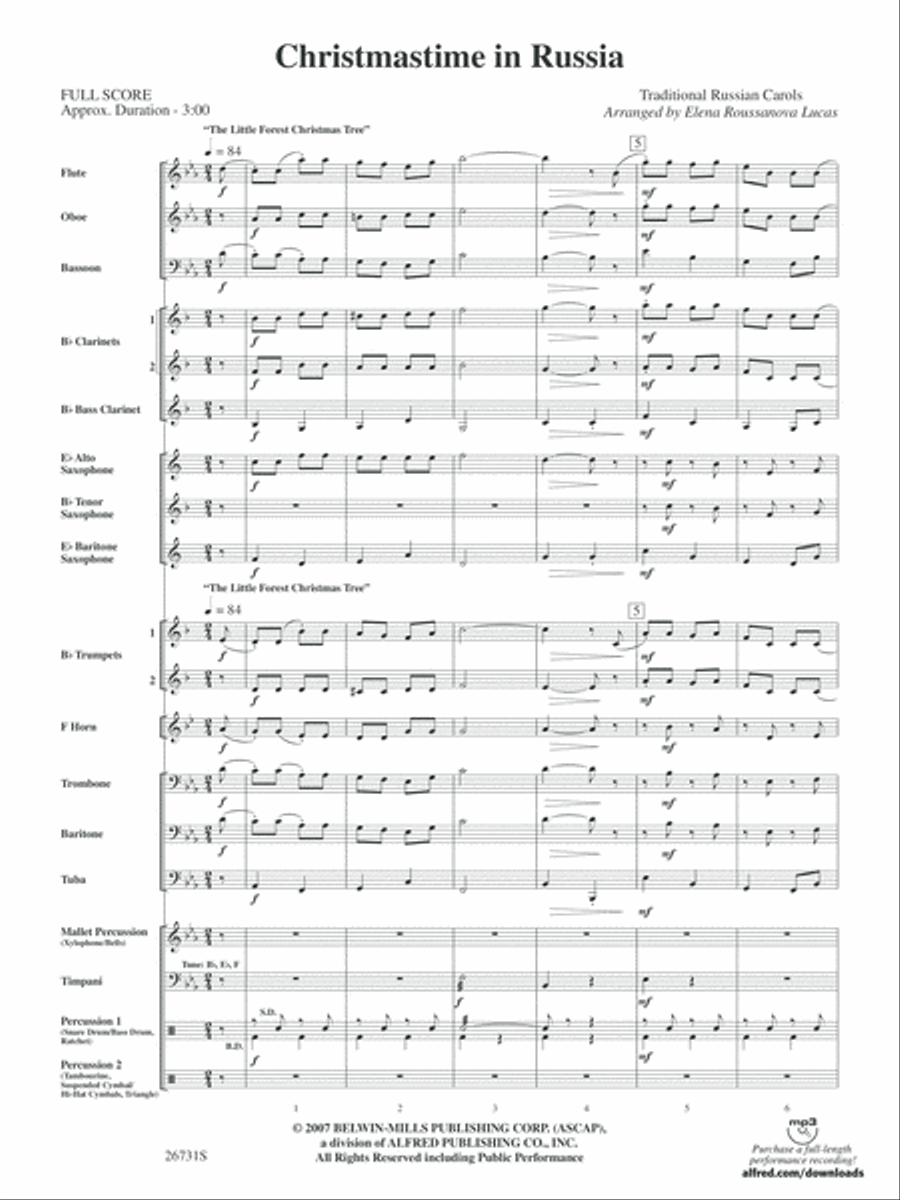 Christmastime in Russia: Score Concert Band scores gallery preview page 3