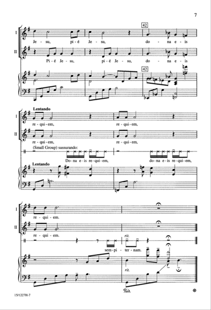 Pié Jesu 2-Part scores gallery preview page 7