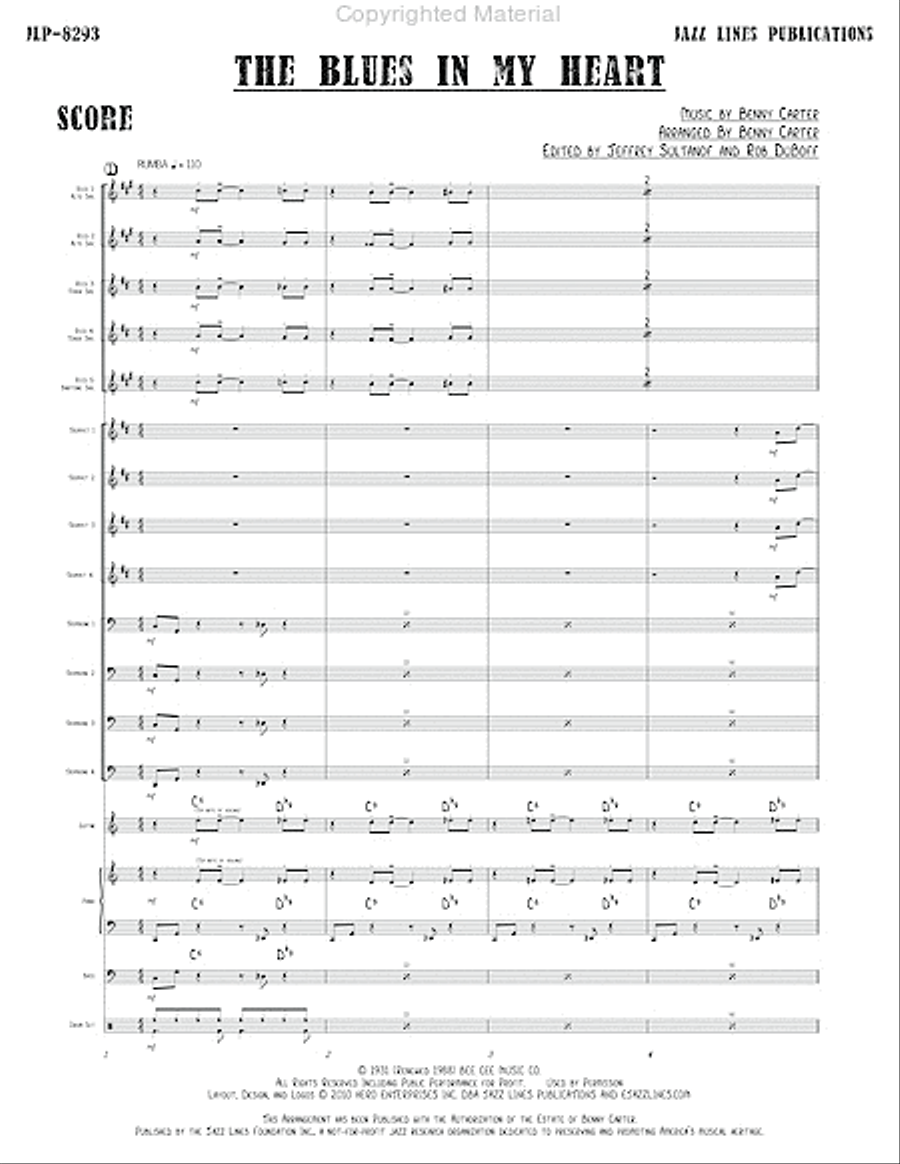 Blues In My Heart Big Band scores gallery preview page 4