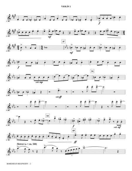 Bohemian Rhapsody (arr. Mark Brymer) - Violin 1