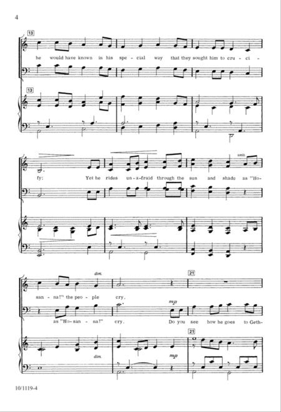 Lenten Carol 4-Part scores gallery preview page 4