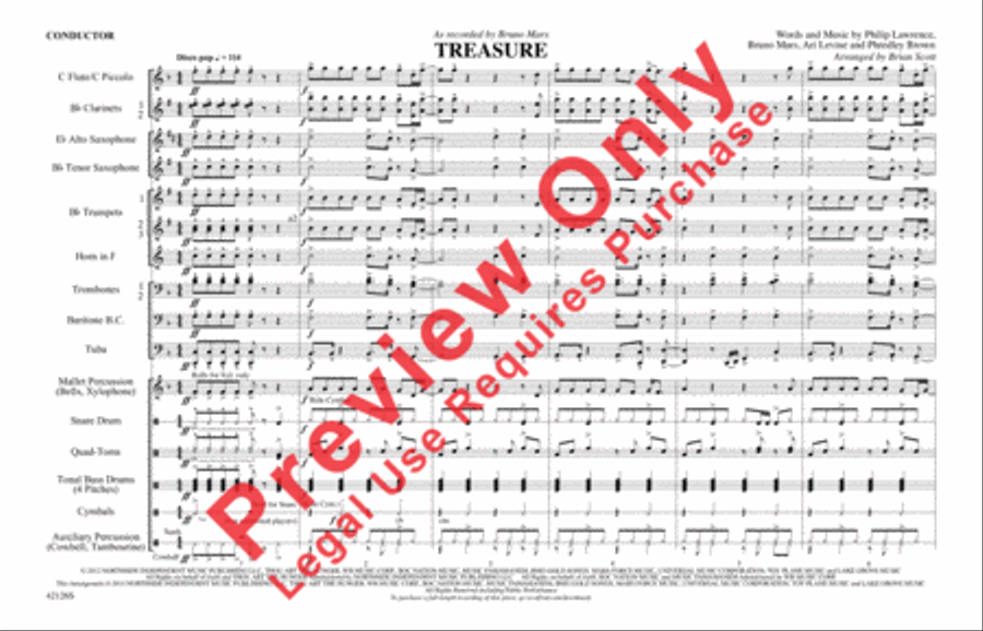 Treasure Marching Band scores gallery preview page 2