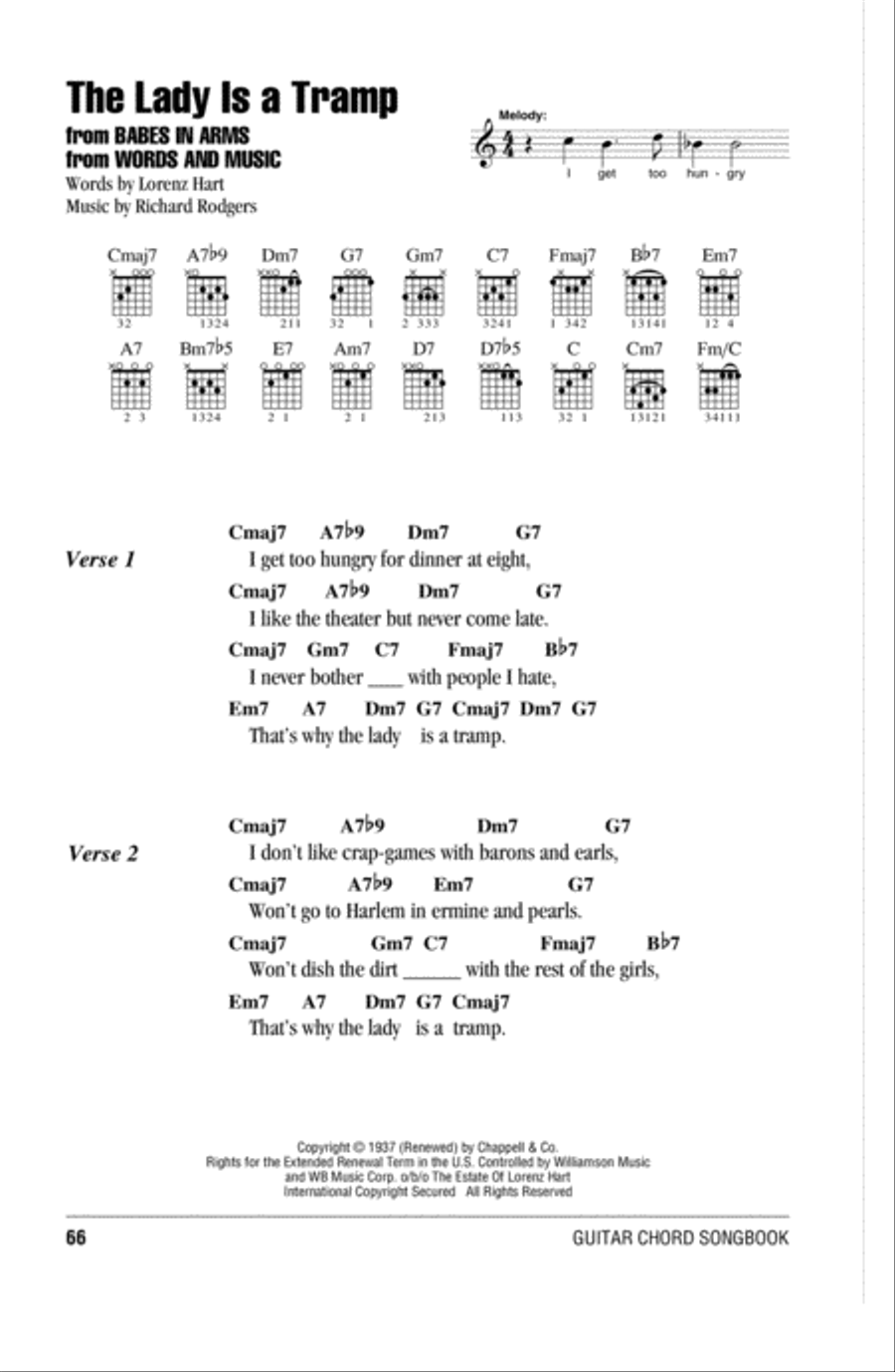 The Lady Is A Tramp The Lady Is A Tramp Electric Guitar scores gallery preview page 1
