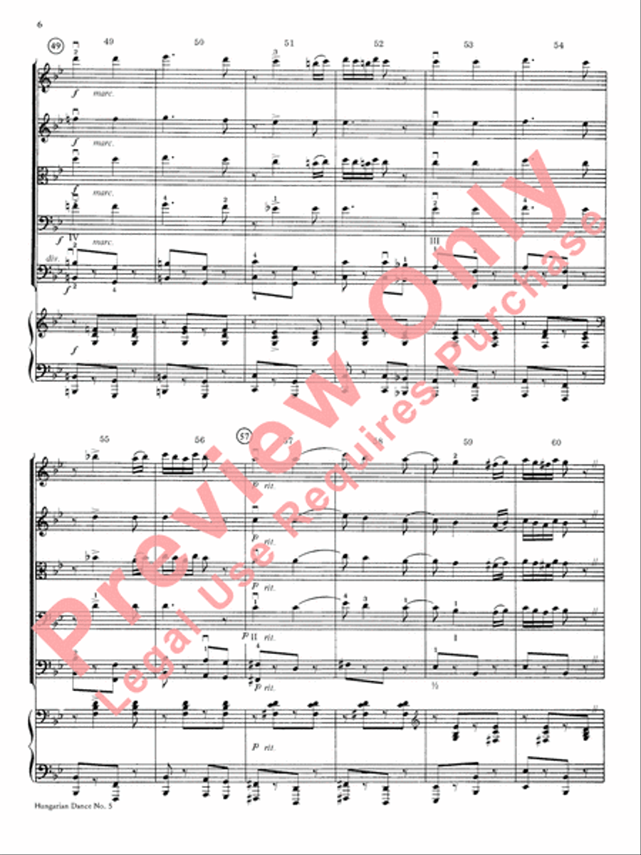 Hungarian Dance No. 5 String Orchestra scores gallery preview page 7