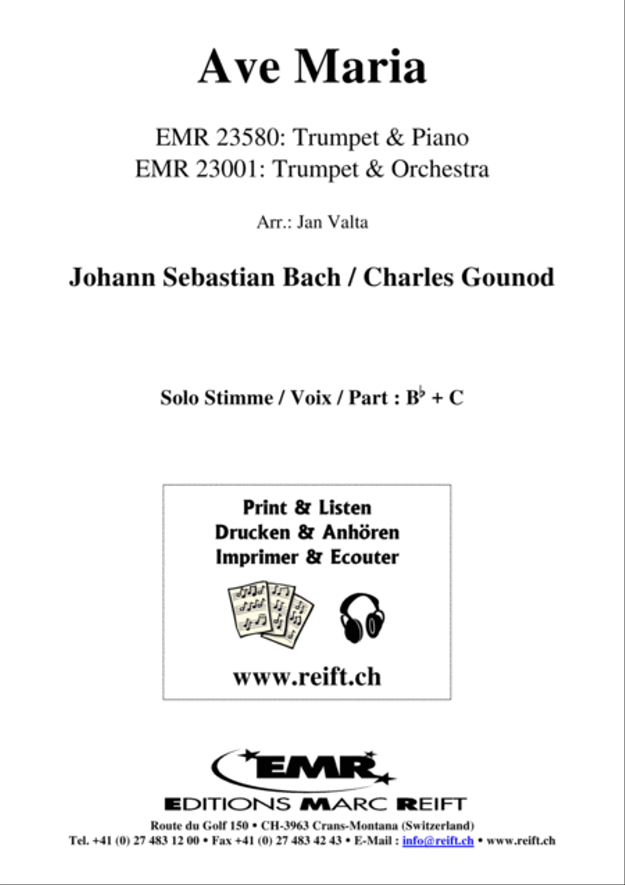 Ave Maria Trumpet Solo scores gallery preview page 2