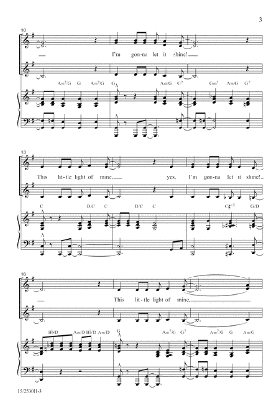 This Little Light of Mine SSA scores gallery preview page 4