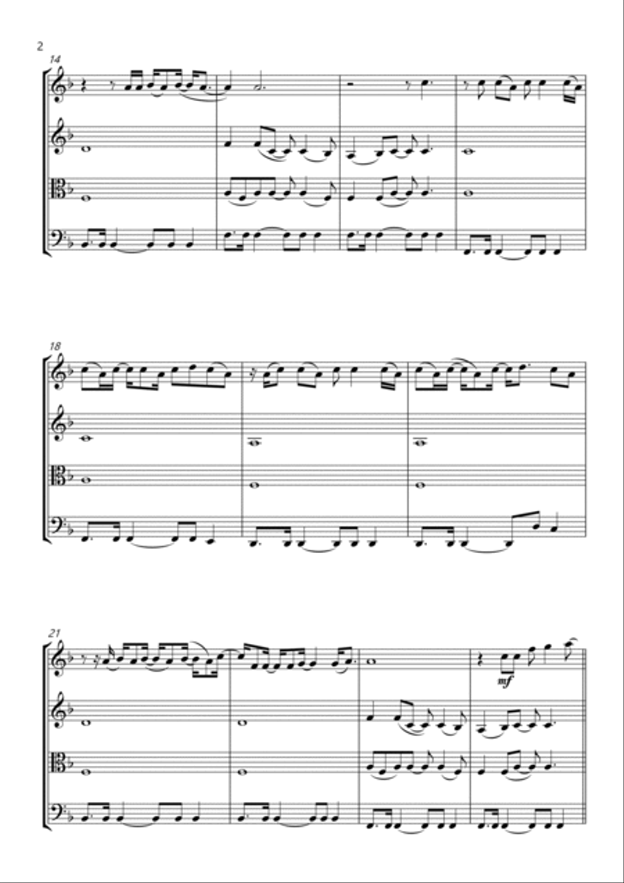 Just The Way You Are String Quartet scores gallery preview page 2