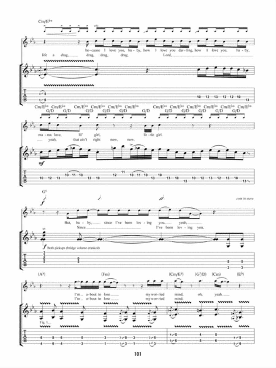 Since I've Been Loving You Guitar Tablature scores gallery preview page 4