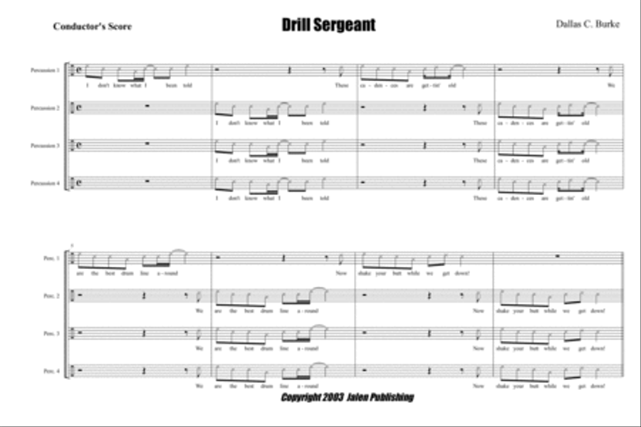 Drill Sergeant Drill Sergeant Marching Band scores gallery preview page 3
