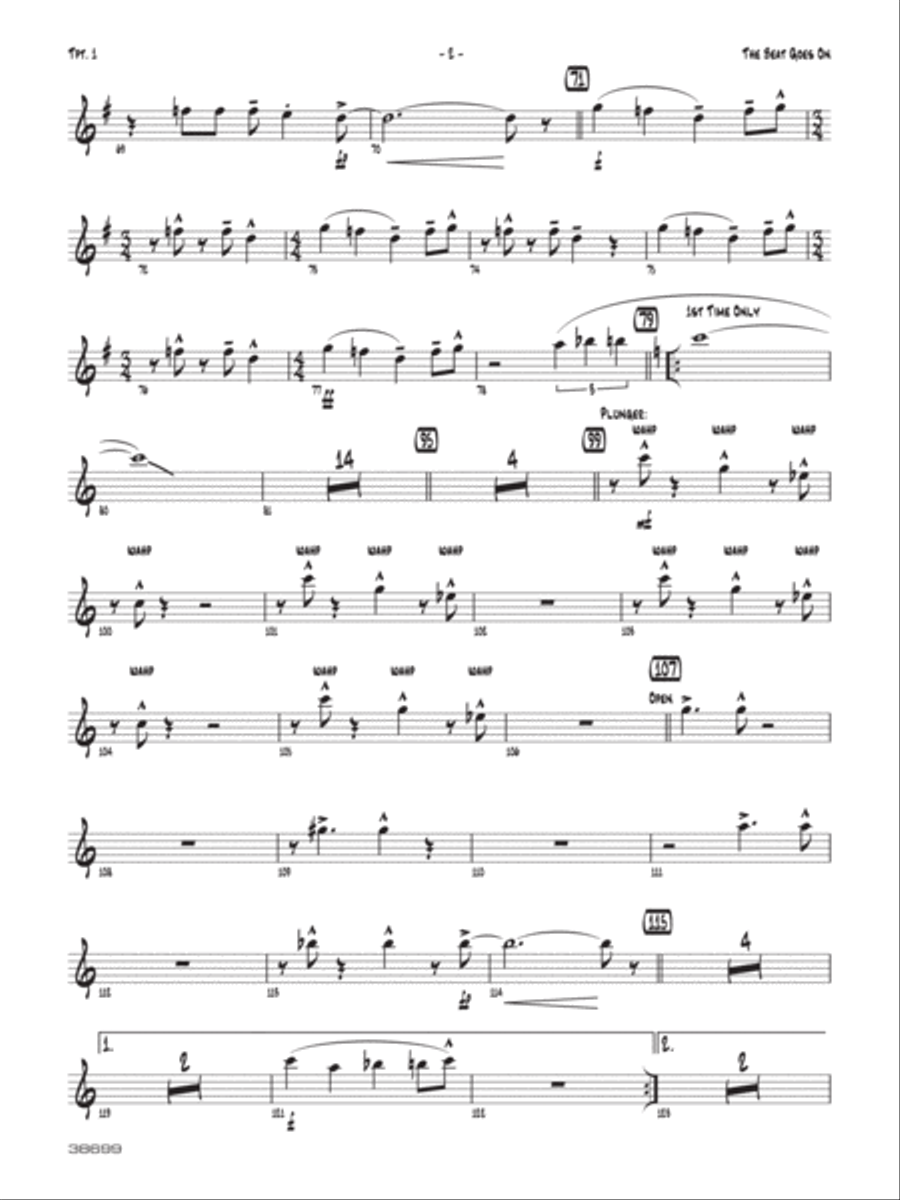 The Beat Goes On: 1st B-flat Trumpet Jazz Ensemble scores gallery preview page 2