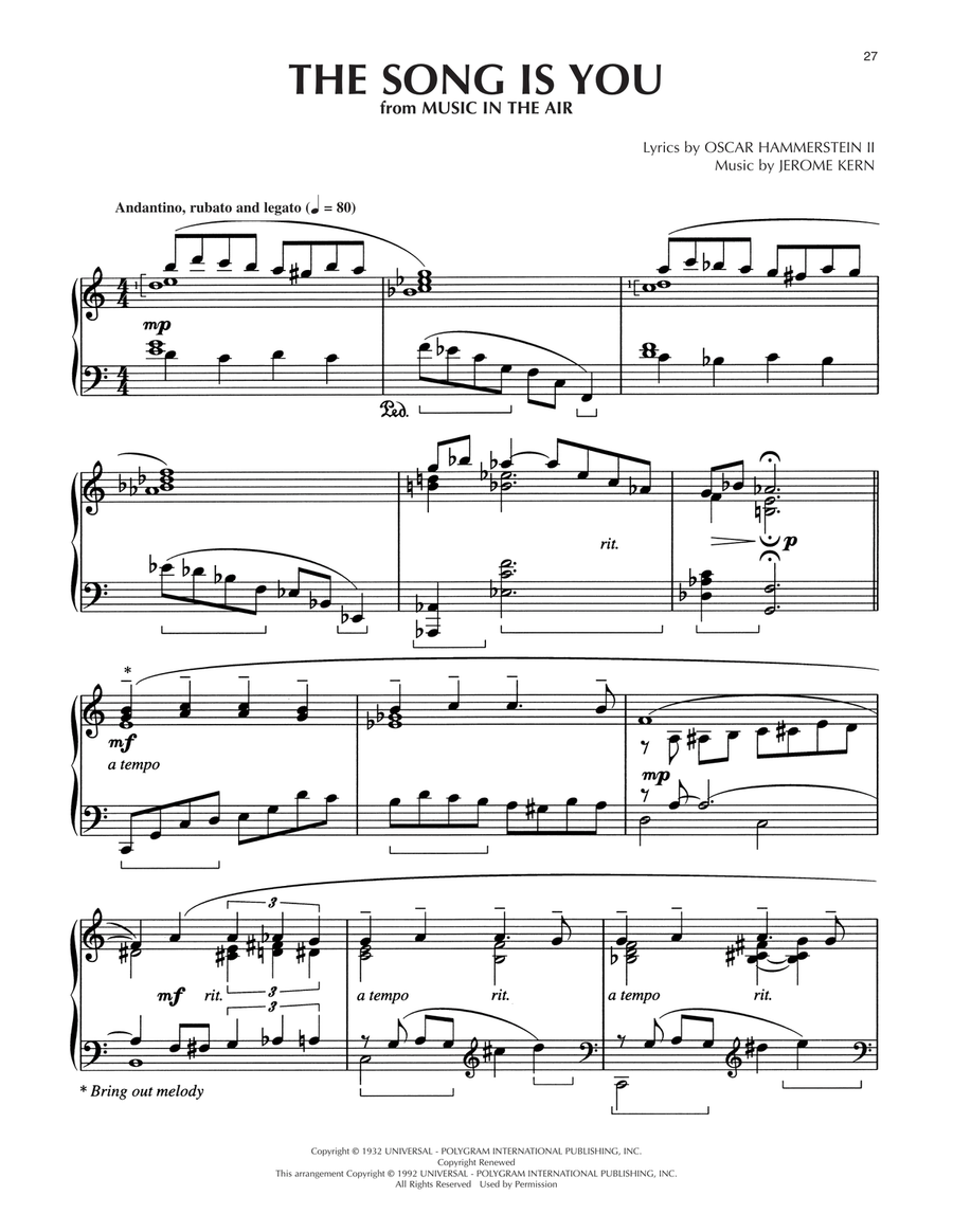 The Song Is You (arr. Dick Hyman) Piano Solo scores gallery preview page 1