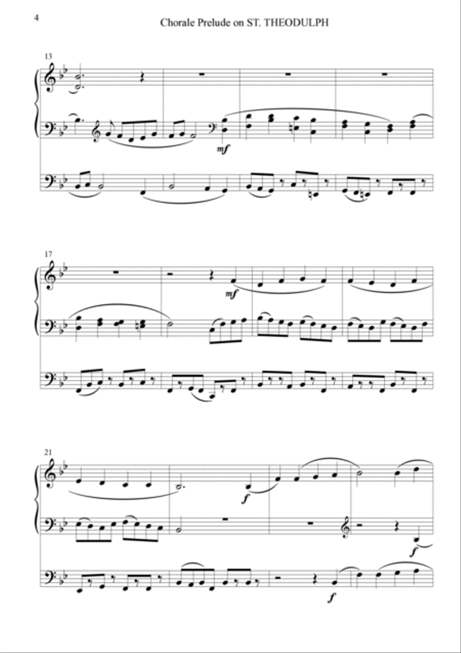 Chorale Prelude on St. Theodulph - organ Organ Solo scores gallery preview page 4