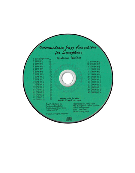 Intermediate Jazz Conception For Saxophone - CD only