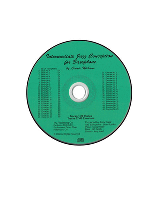 Book cover for Intermediate Jazz Conception For Saxophone - CD only