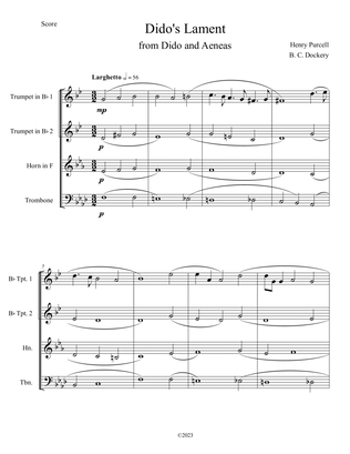 Dido's Lament (Brass Quartet)