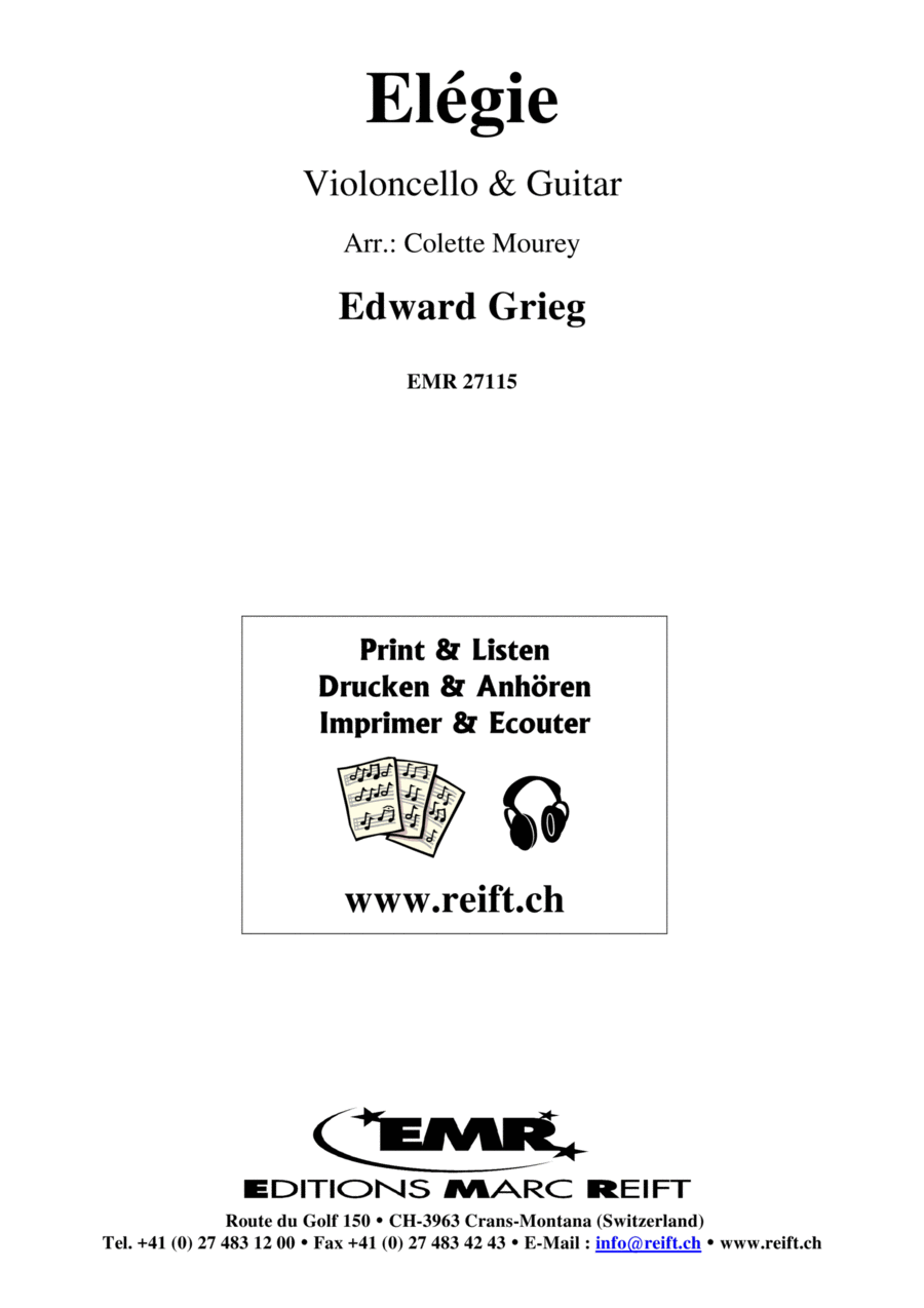 Elegie Cello scores gallery preview page 1