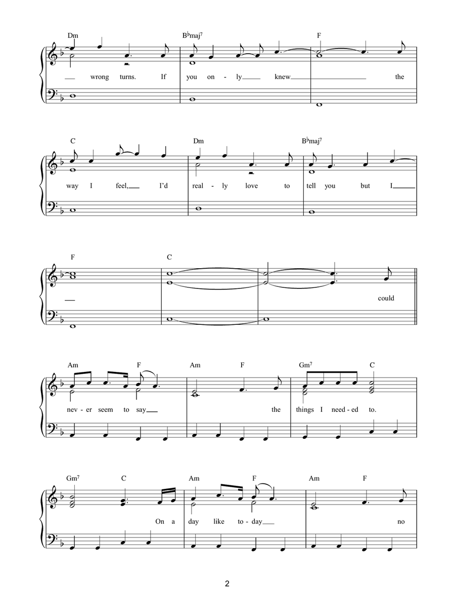 On A Day Like Today Piano Solo scores gallery preview page 2