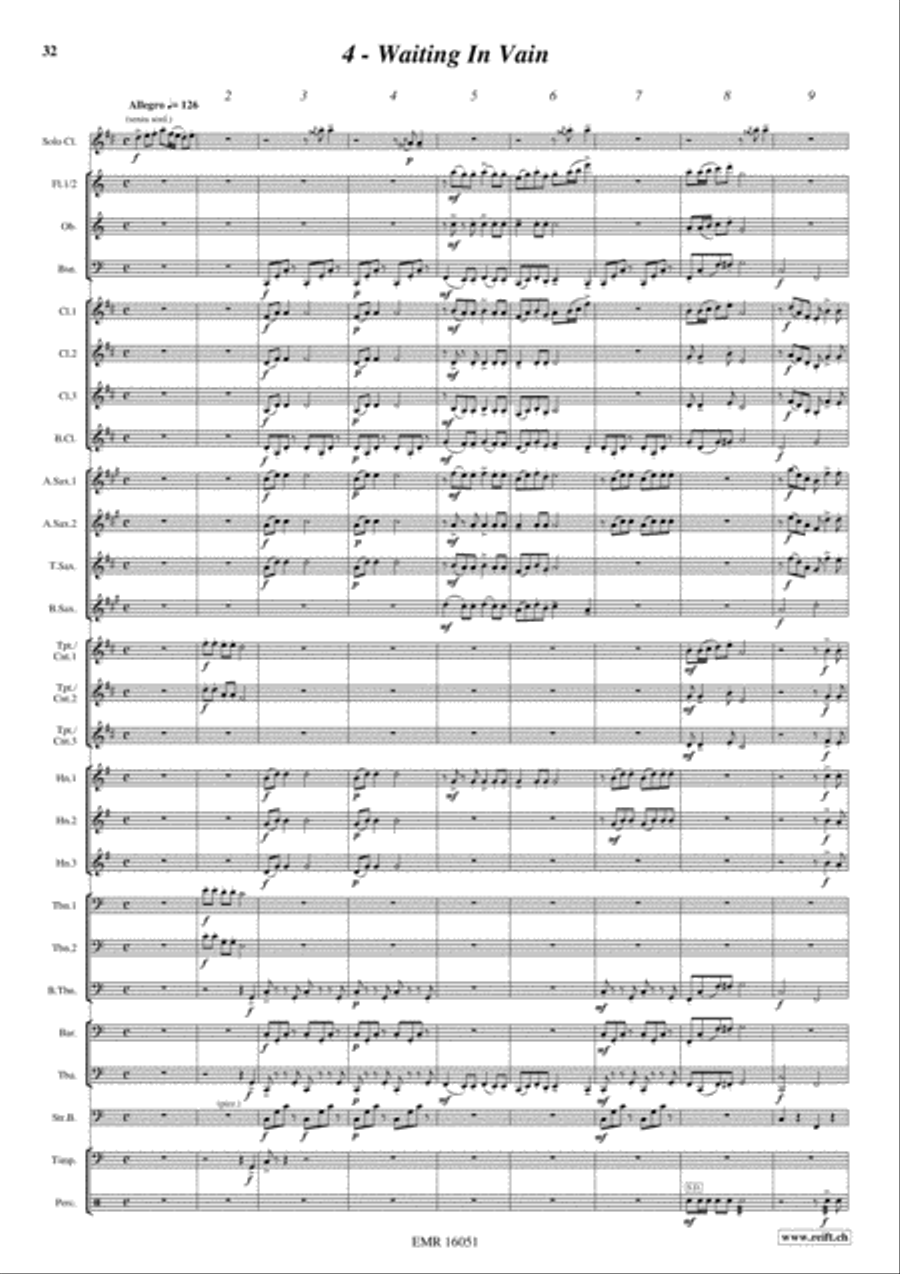Japanese Folksongs Concert Band scores gallery preview page 19