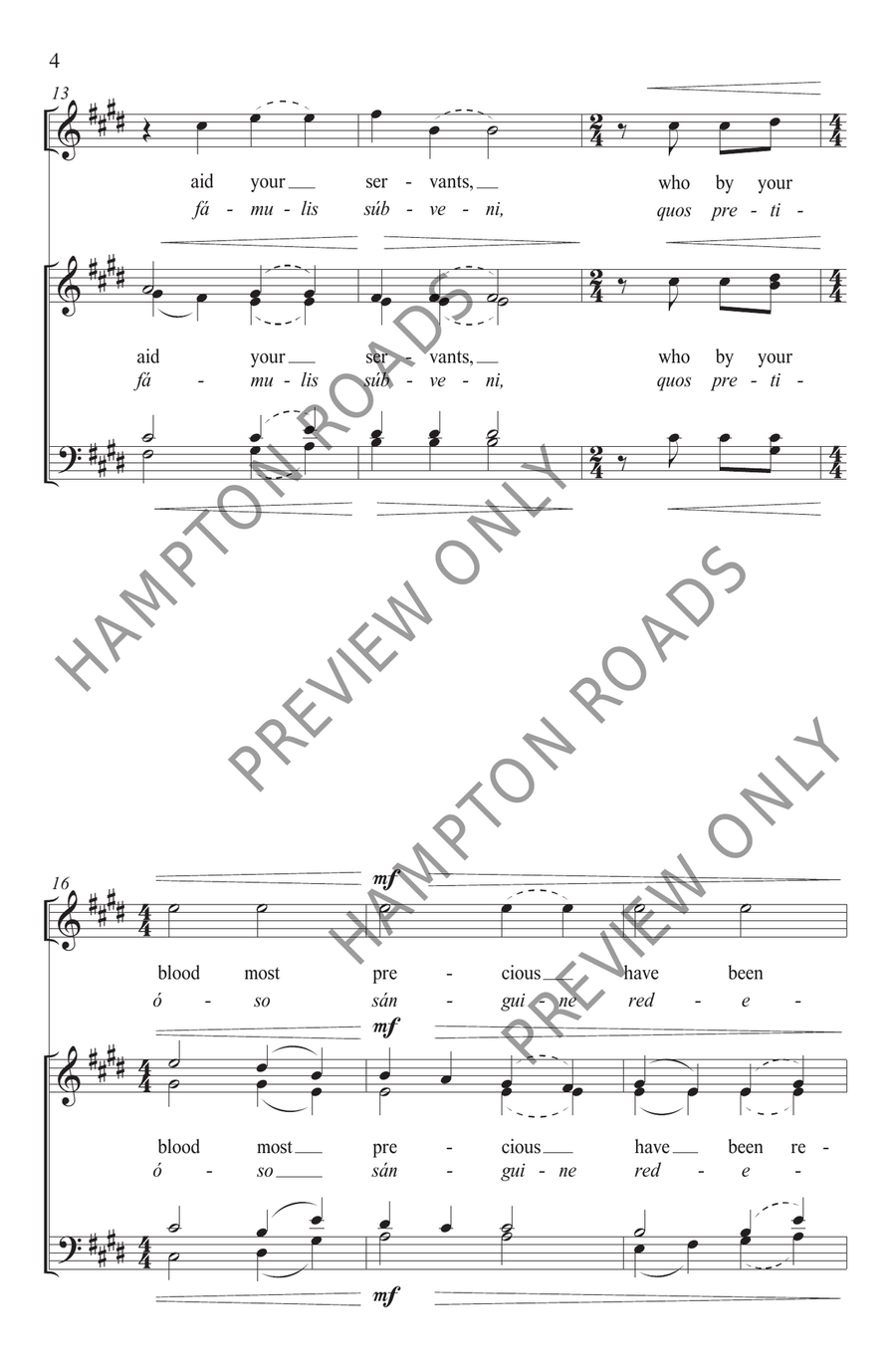 Come to Aid Your Servant (SATB) 4-Part scores gallery preview page 5