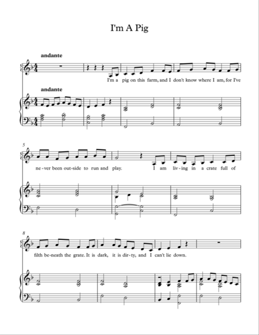 I'm a Pig Voice scores gallery preview page 1