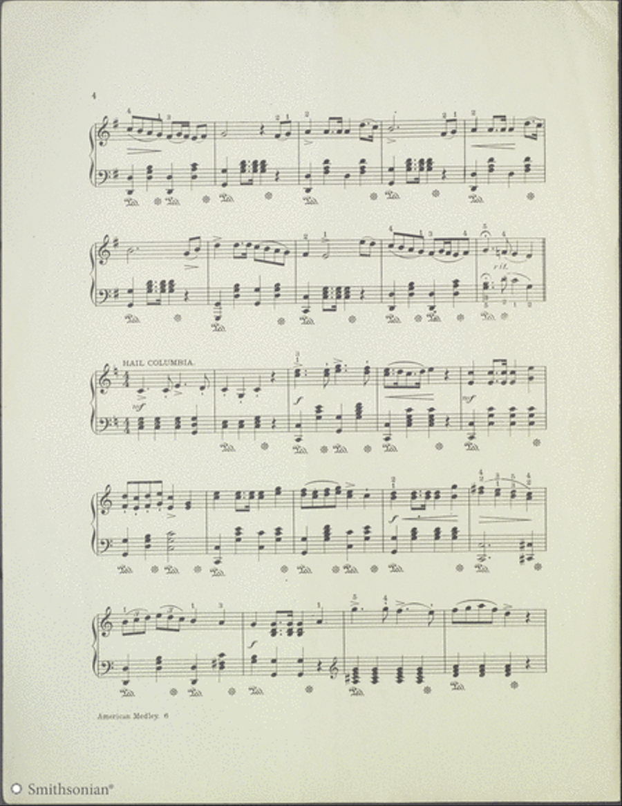 Music of the Union & American Medley Piano Solo scores gallery preview page 4
