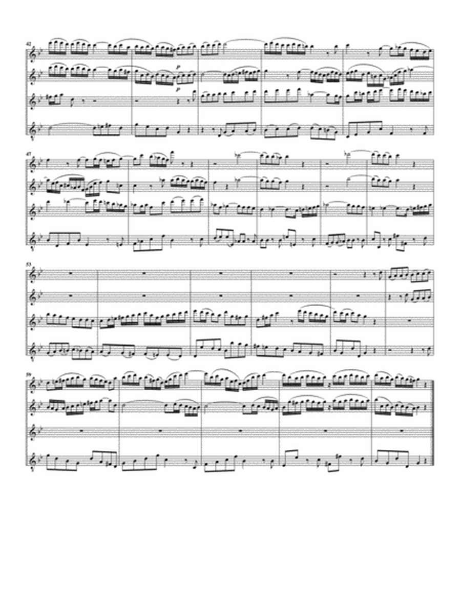Aria: Verbirgt mein Hirte sich zu langen from Cantata BWV 104 (arrangement for 4 recorders)