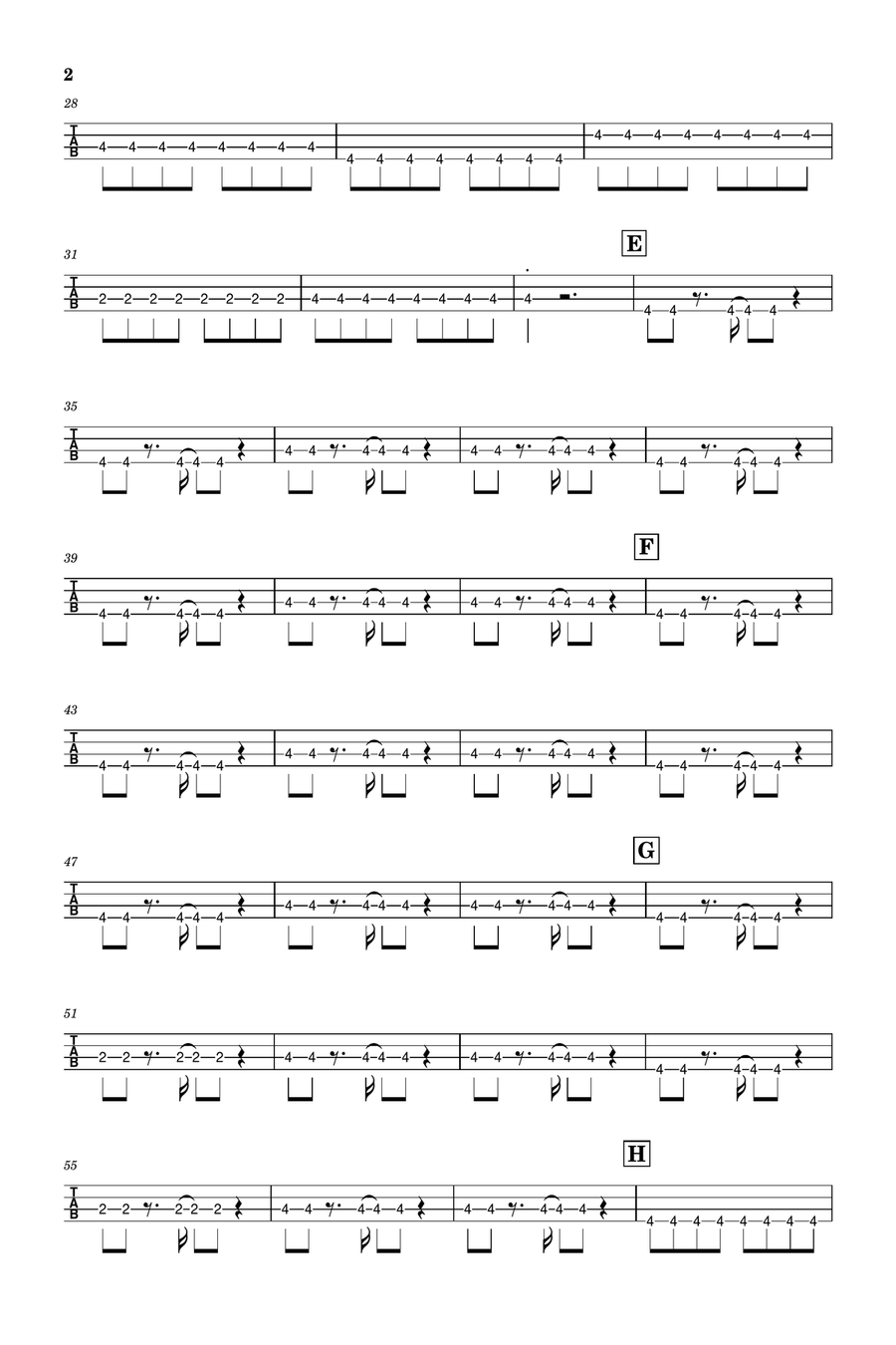 You Oughta Know You Oughta Know Bass Guitar Tablature scores gallery preview page 2