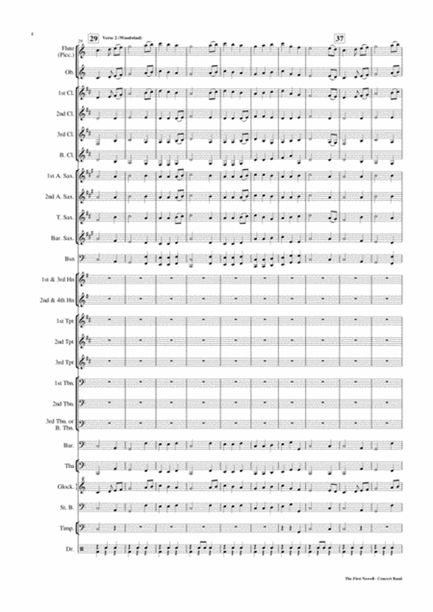 The First Nowell (Noel) - Concert Band Score and Parts image number null
