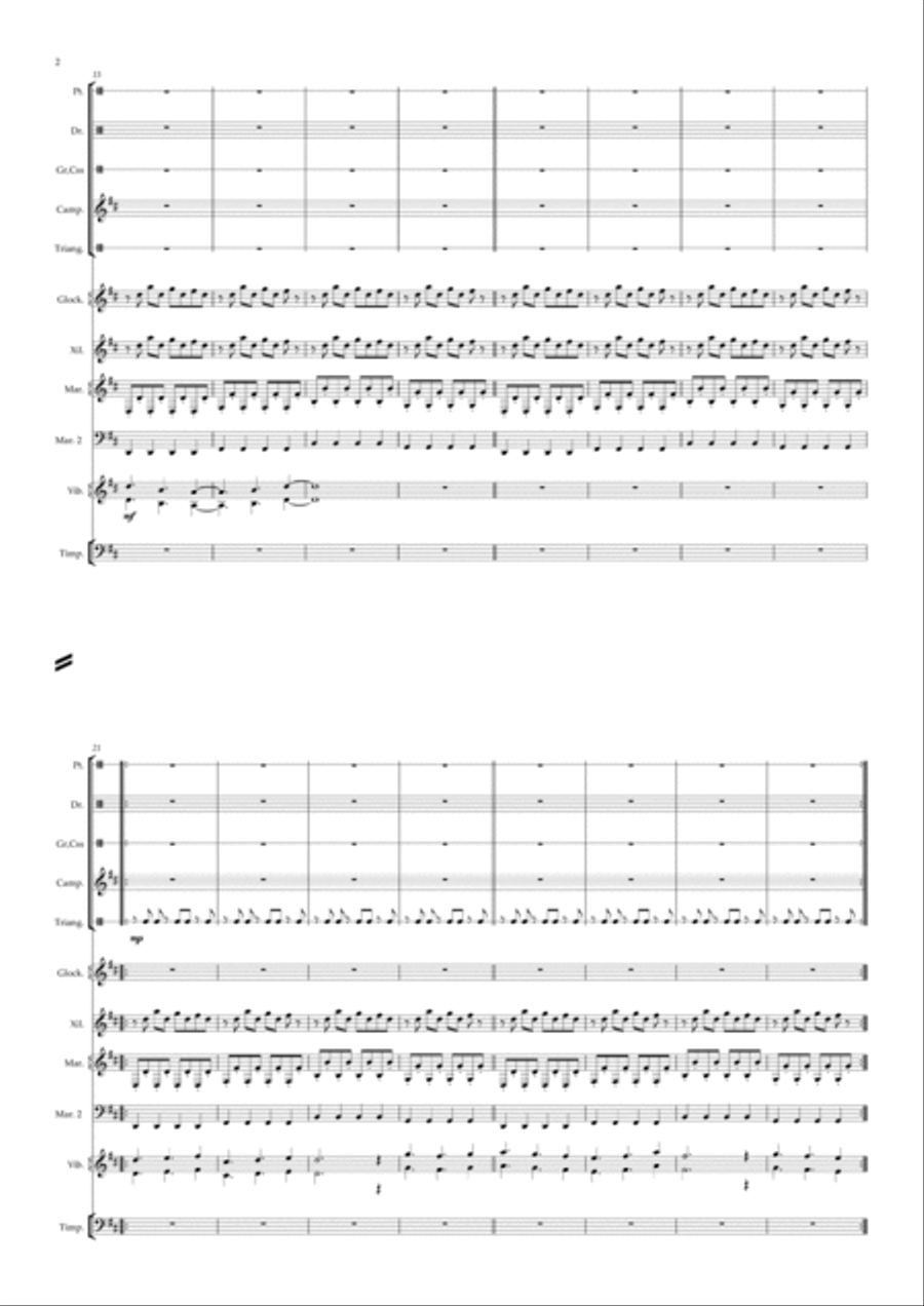 In My Mind (Dynoro Feat. Gigi D'agostino) Percussion Ensemble scores gallery preview page 2