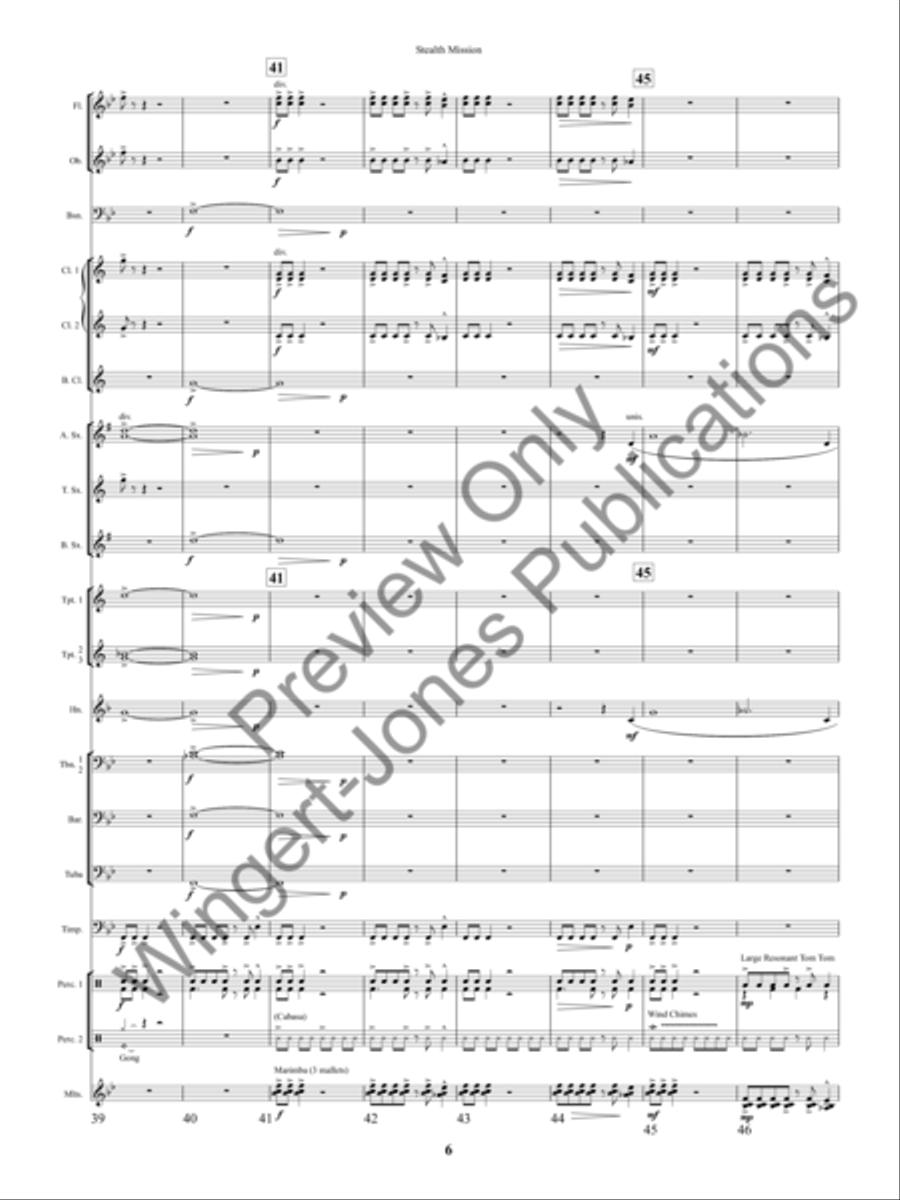 Stealth Mission Stealth Mission Concert Band scores gallery preview page 9
