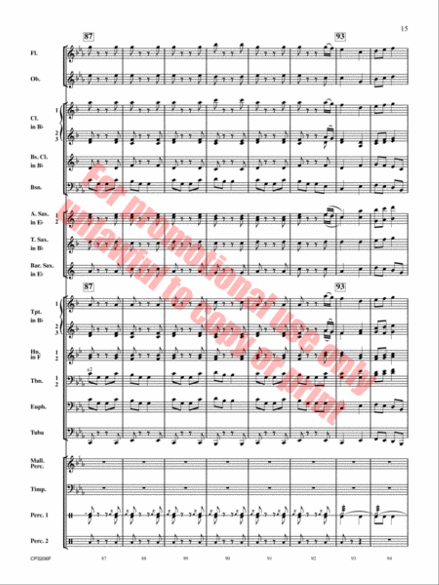 Dorian Dialogue Concert Band scores gallery preview page 16
