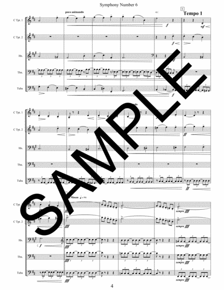Symphony No. 6 - 4th Movement for Brass Quintet image number null
