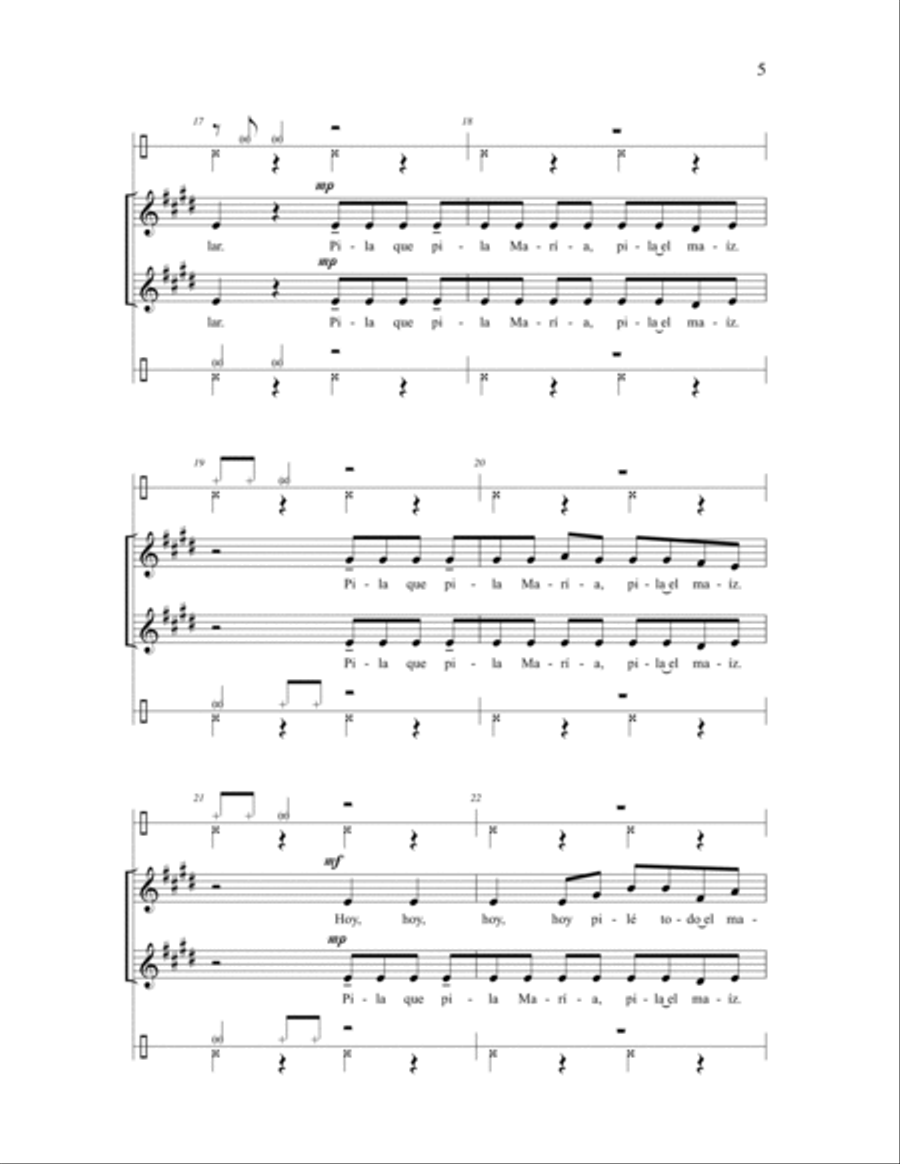 Canto de Pilon Canto de Pilon A Cappella scores gallery preview page 4