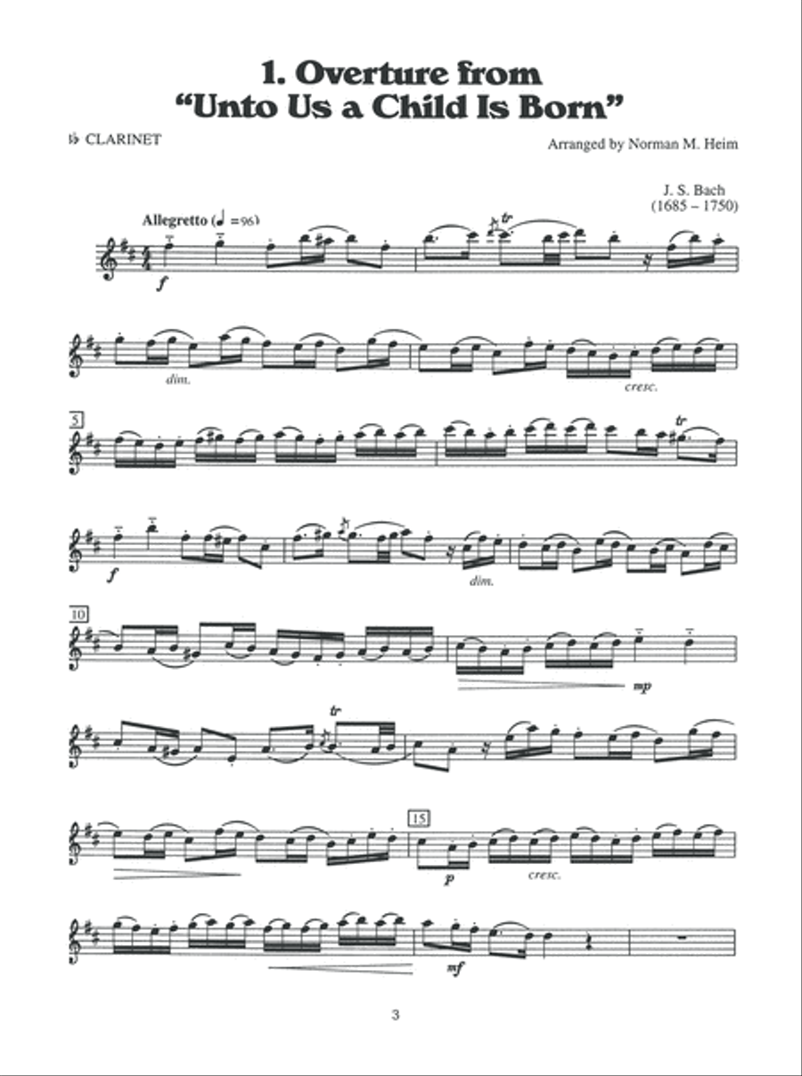 Solo Pieces for the Advanced Clarinetist Clarinet scores gallery preview page 4