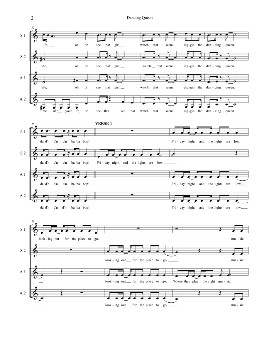 Dancing Queen Dancing Queen SSA scores gallery preview page 2