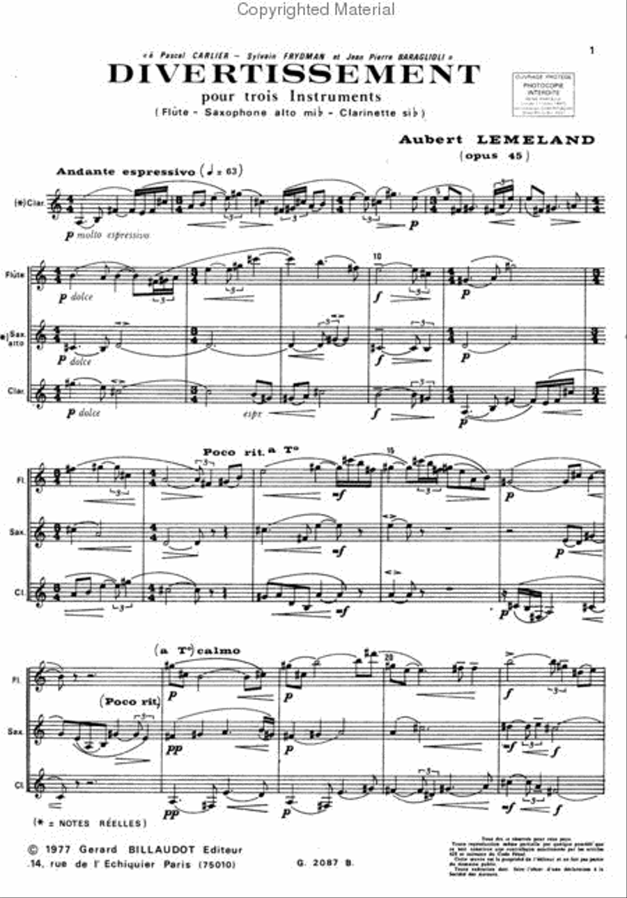 Divertissement Chamber Music scores gallery preview page 2